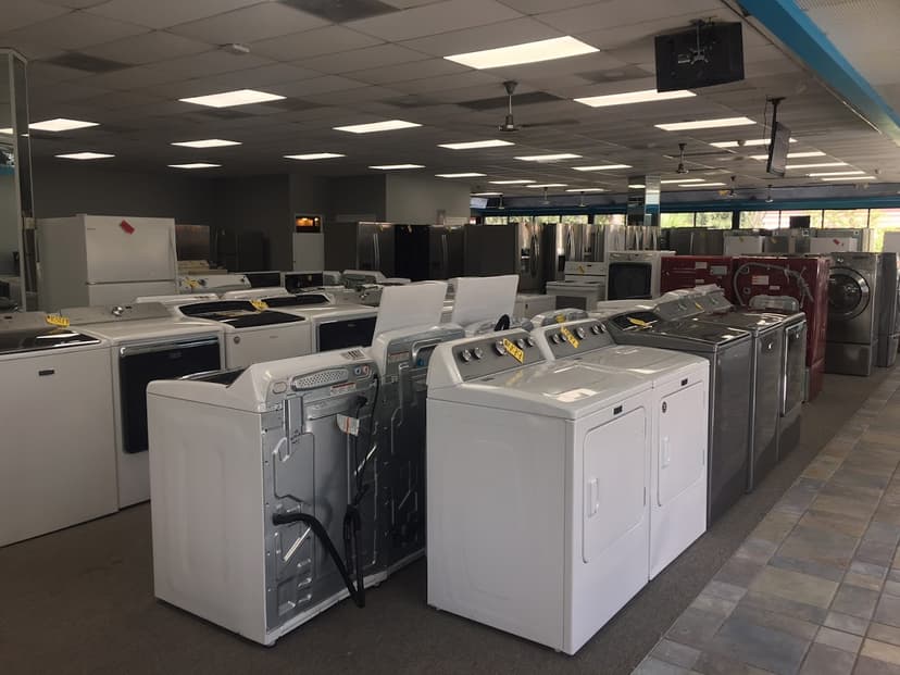 Wide view of the Assured Appliance showroom